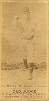 1887 Old Judge Mays, P., Columbus #299-4a Baseball Card