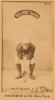 1887 Old Judge Mattimore, P. N.Y's #297-8a Baseball Card