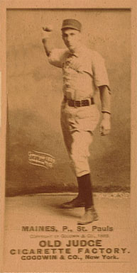 1887 Old Judge Maines, P., St. Pauls #290-4a Baseball Card