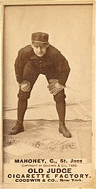 1887 Old Judge Mahoney, C., St. Joes #289-1a Baseball Card