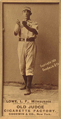 1887 Old Judge Lowe, L.F., Milwaukees #281-5a Baseball Card