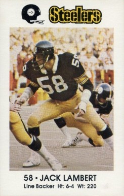 1982 Steelers Police Jack Lambert #58 Football Card