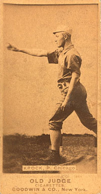 1887 Old Judge Krock. P., Chicago #270-5a Baseball Card