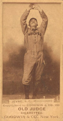 1887 Old Judge Jevne, L.F. Minneapolis #246-3a Baseball Card
