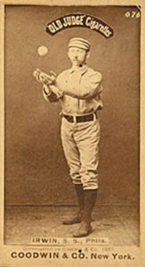 1887 Old Judge Irwin, S.S., Phila. #244-3a Baseball Card