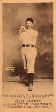 1887 Old Judge Hungler, P., Sioux City #241-2a Baseball Card