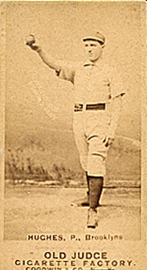 1887 Old Judge Hughes, P., Brooklyns #240-8a Baseball Card