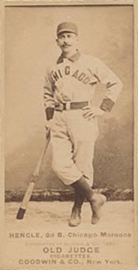 1887 Old Judge Hengle, 2d B., Chicago Maroons #223-5b Baseball Card