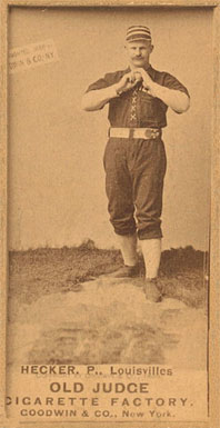 1887 Old Judge Hecker, P., Louisvilles #220-2a Baseball Card