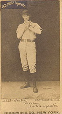 1887 Old Judge Healey, Pitcher, Indianapolis. #218-1c Baseball Card