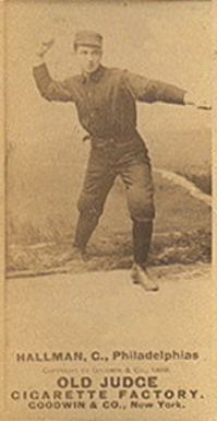 1887 Old Judge Hallman, C., Phildelphias #209-2a Baseball Card