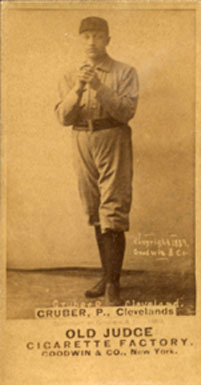 1887 Old Judge Gruber, P., Clevelands #202-2a Baseball Card