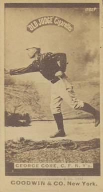 1887 Old Judge George Gore, C.F. N.Y's. #196-9a Baseball Card