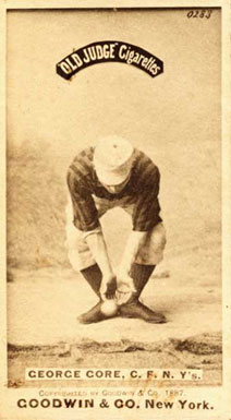1887 Old Judge George Gore, C.F. N.Y's. #196-8a Baseball Card