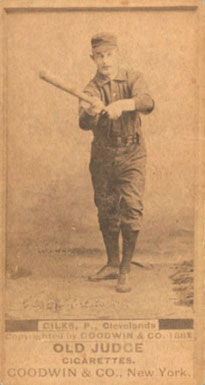 1887 Old Judge Gilks, P., Clevelands #187-3a Baseball Card