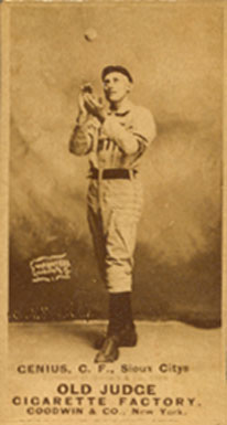 1887 Old Judge Genius, C.F., Sioux Citys #183-1a Baseball Card