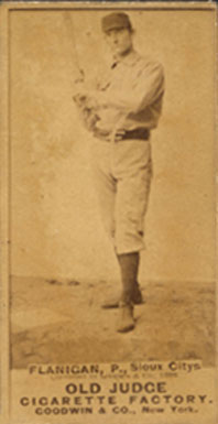 1887 Old Judge Flanigan, P., Sioux Citys #162-1b Baseball Card