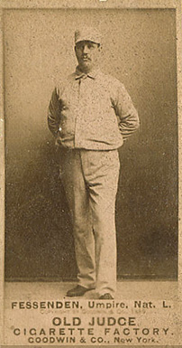 1887 Old Judge Fessenden, Umpire, Nat.L. #159-1a Baseball Card