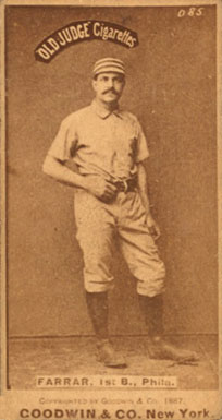 1887 Old Judge Farrar, 1st B., Phila. #153-3a Baseball Card