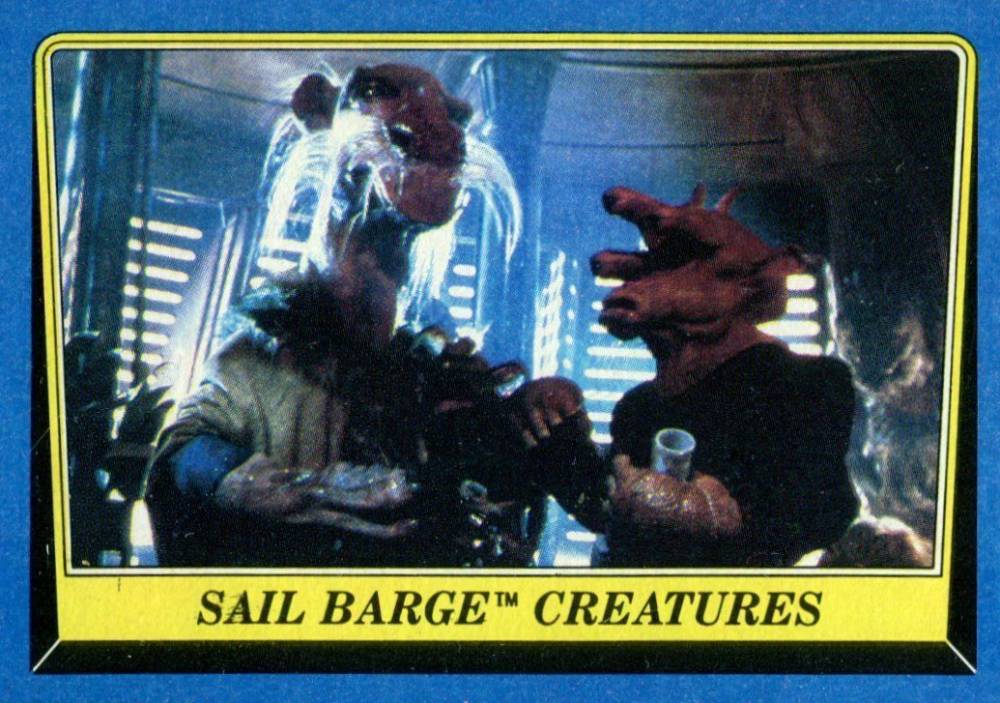 1983 Star Wars Return of the Jedi Sail Barge Creature #161 Non-Sports Card