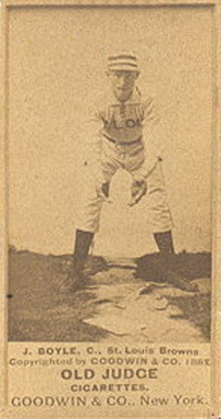 1887 Old Judge J. Boyle, C., St. Louis Browns #35-4a Baseball Card