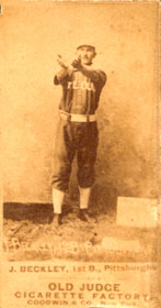 1887 Old Judge J. Beckley, 1st B., Pittsburghs #25-3b Baseball Card