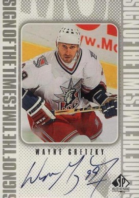 1999 SP Authentic Sign of the Times Wayne Gretzky #WG Hockey Card