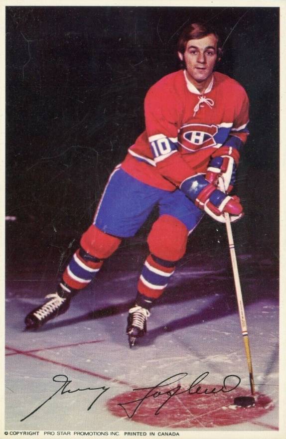 1971 Canadiens Postcards Guy LaFleur # Hockey Card