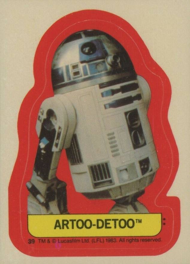 1983 Star Wars Return of the Jedi Stickers Artoo-Detoo #39 Non-Sports Card