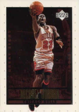 1997 Upper Deck Great Eight Michael Jordan #G5 Basketball Card