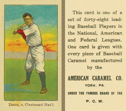 1915 American Caramel Dooin, c. Cincinnati Nat'l # Baseball Card