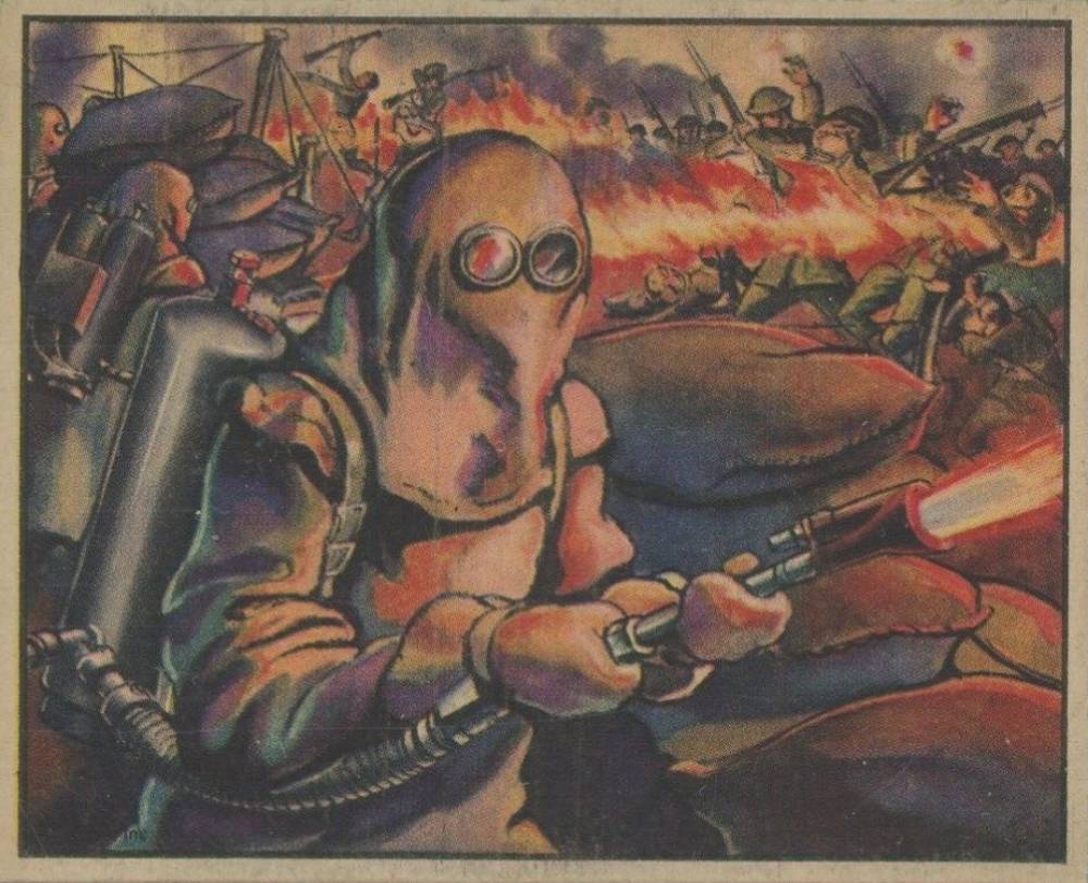 1939 World in Arms Italian Flame Throwers #1 Non-Sports Card
