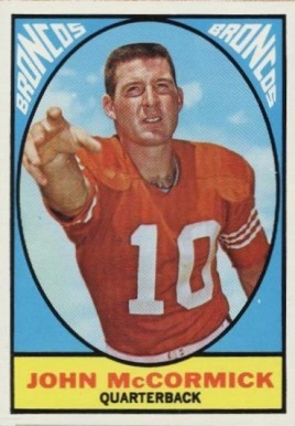 1967 Topps Milton Bradley John McCormick #31 Football Card