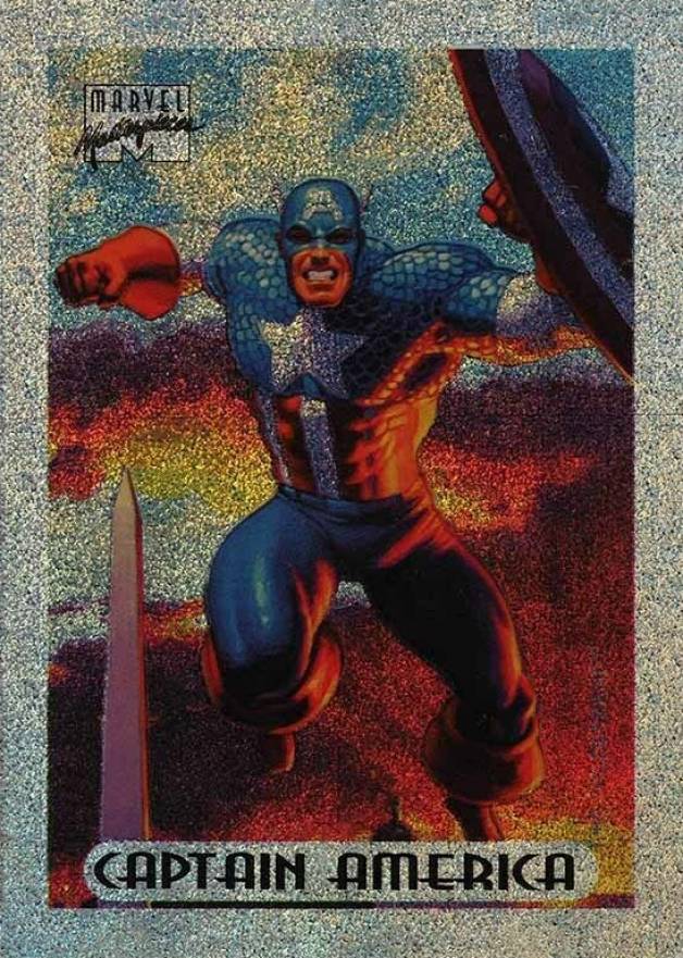 1994 Marvel Masterpieces Holofoil  Captain America #1 Non-Sports Card