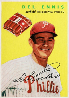 1954 Wilson Franks Del Ennis # Baseball Card