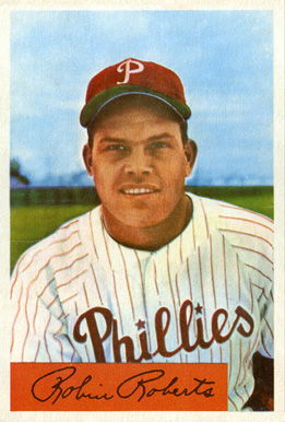 1954 Bowman Robin Roberts #95 Baseball Card