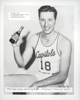 1950 7-Up Washington Ed Mikan #8 Basketball Card