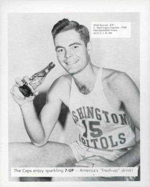 1950 7-Up Washington Allen Sawyer #9 Basketball Card