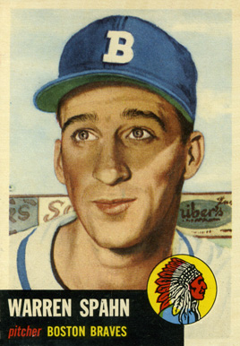 1953 Topps Warren Spahn #147 Baseball Card