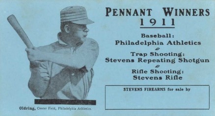 1911 Stevens Firearms Rube Oldring #9 Baseball Card