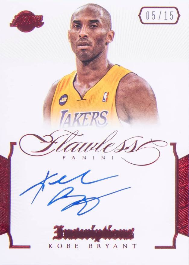 2012 Panini Flawless Inscriptions Kobe Bryant #3 Basketball Card