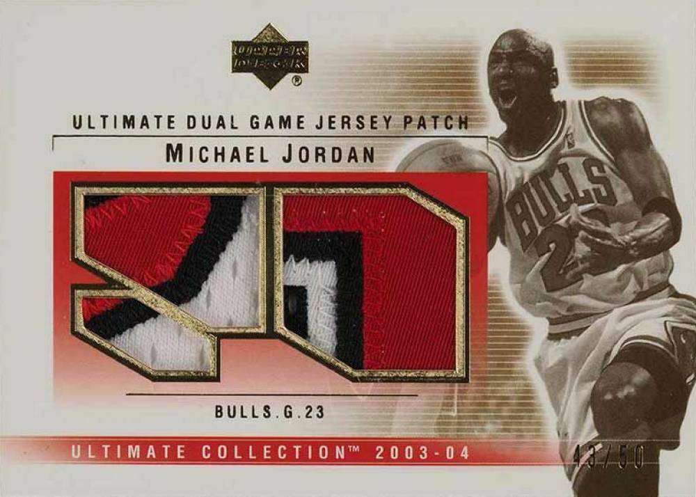 2003 Ultimate Collection Dual Game Jersey Michael Jordan #MJ-2P Basketball Card