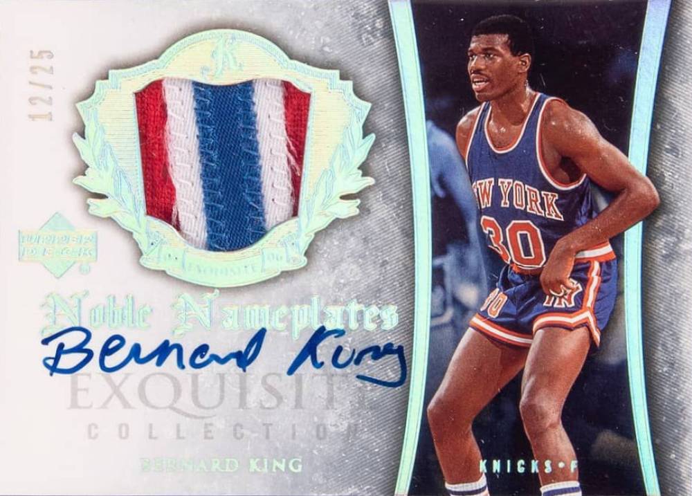 2005 Upper Deck Exquisite Collection Noble Nameplates Autograph Bernard King #NN-BK Basketball Card