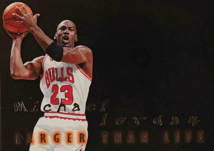 1996 Skybox Premium Larger Than Life Michael Jordan #B7 Basketball Card