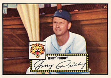 1952 Topps Jerry Priddy #28 Baseball Card