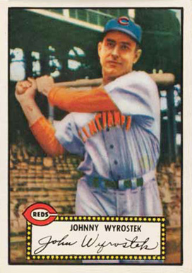 1952 Topps Johnny Wyrostek #13b Baseball Card