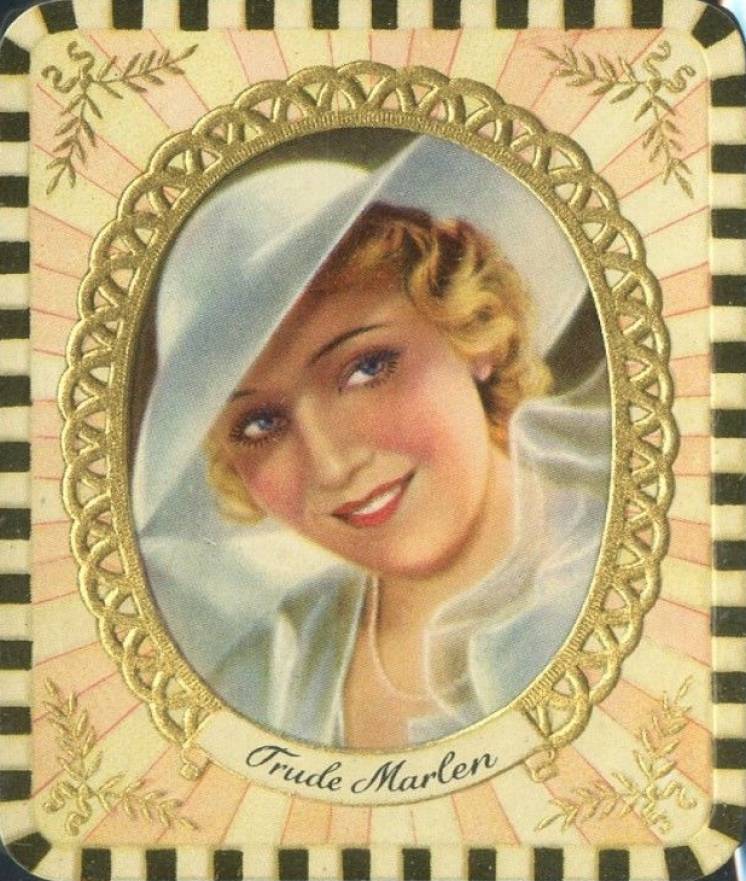 1934 Garbaty Cigarette Moderne Schonheitsgalerie Trude Marlen #46 Non-Sports Card