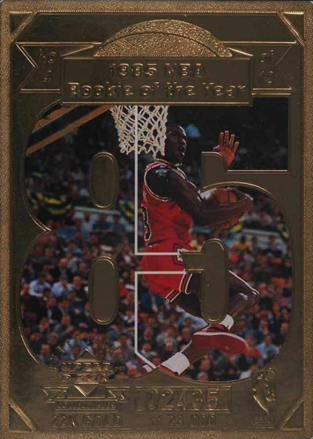 1998 Upper Deck 22KT Gold Michael Jordan #4 Basketball Card