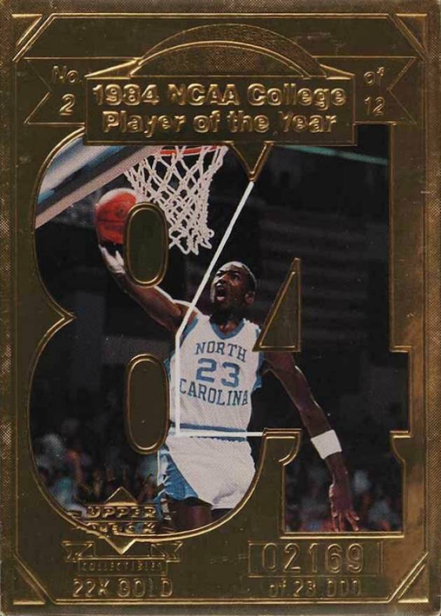 1998 Upper Deck 22KT Gold Michael Jordan #2 Basketball Card