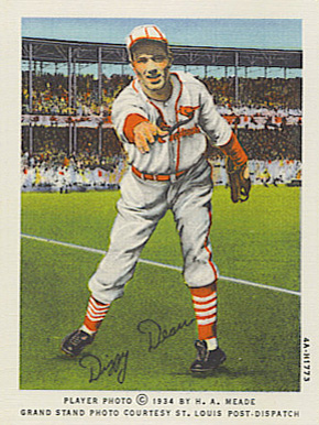 1935 Rice Stix Dizzy Dean #1 Baseball Card